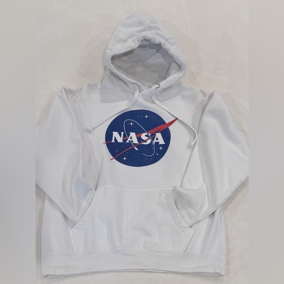 Nasa Other - NASA Logo White Large Hoodie